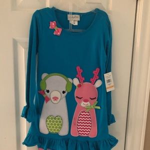 New Emily rose reindeer/ bear outfit size 7